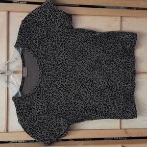 Brandy Melville brown and black cheetah print top